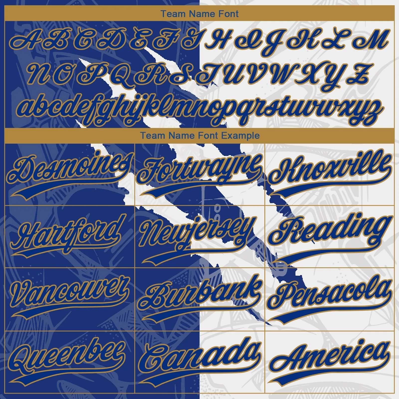Custom Graffiti Pattern Royal-Old Gold 3D Two-Button Unisex Softball Jersey FansIdea