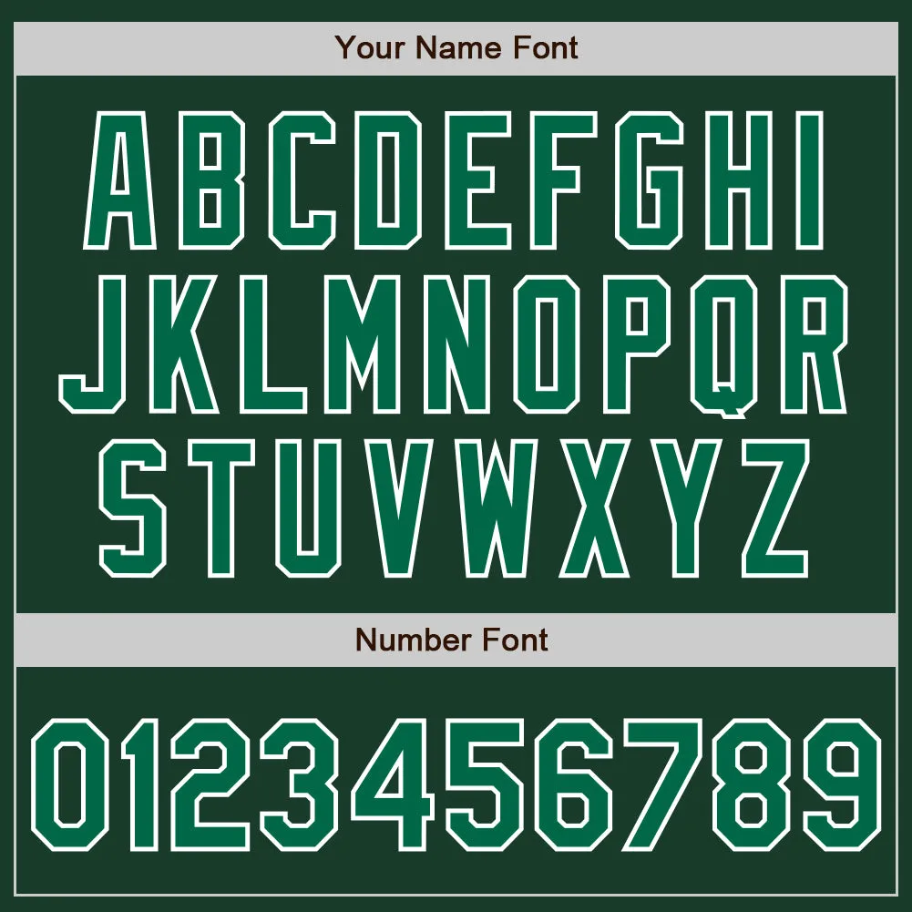 Custom Green Kelly Green-White Two-Button Unisex Softball Jersey FansIdea