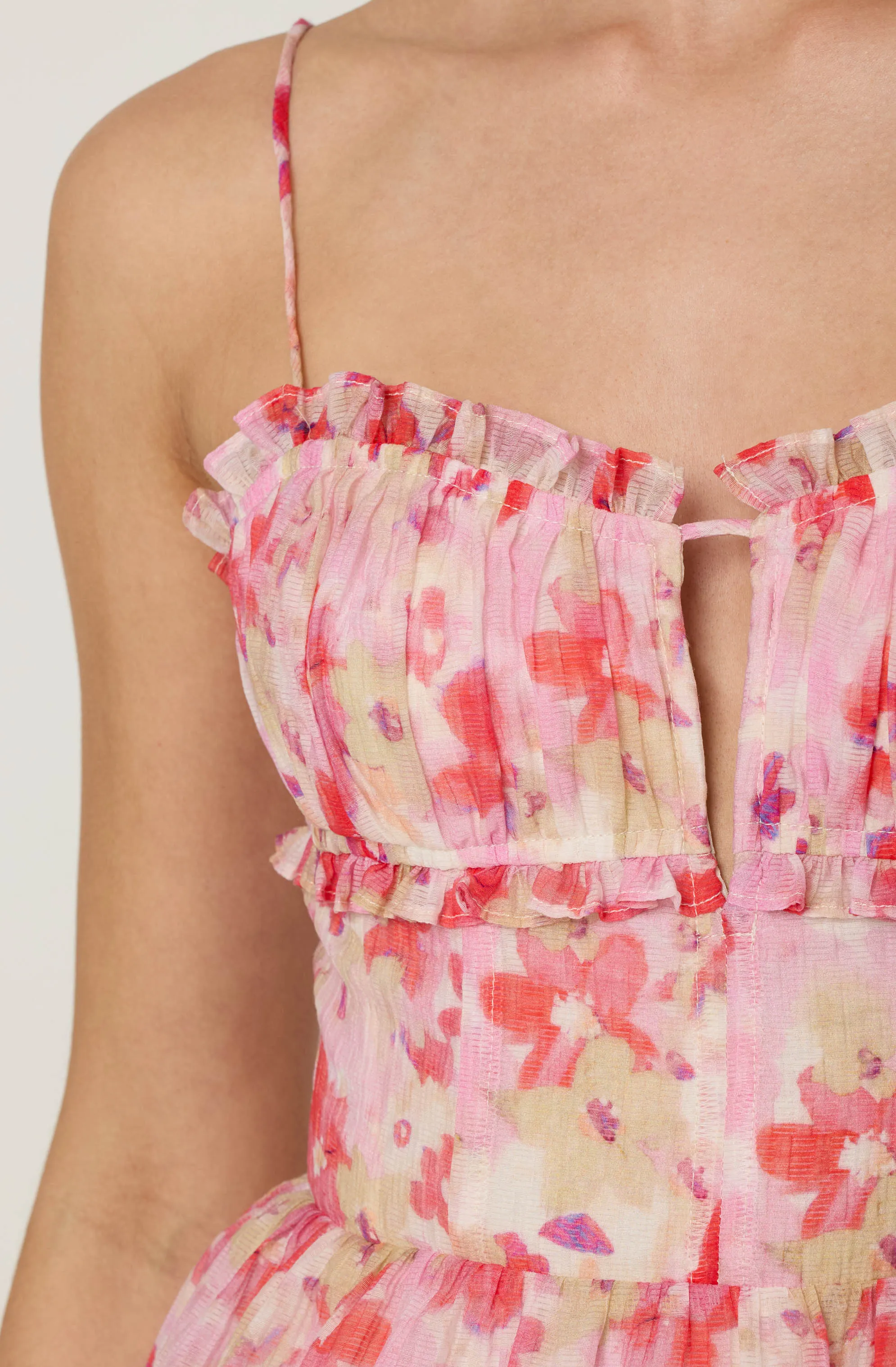 Customer Favorite Vonnessa Pleated Tiered Maxi Dress  Limited Availability!