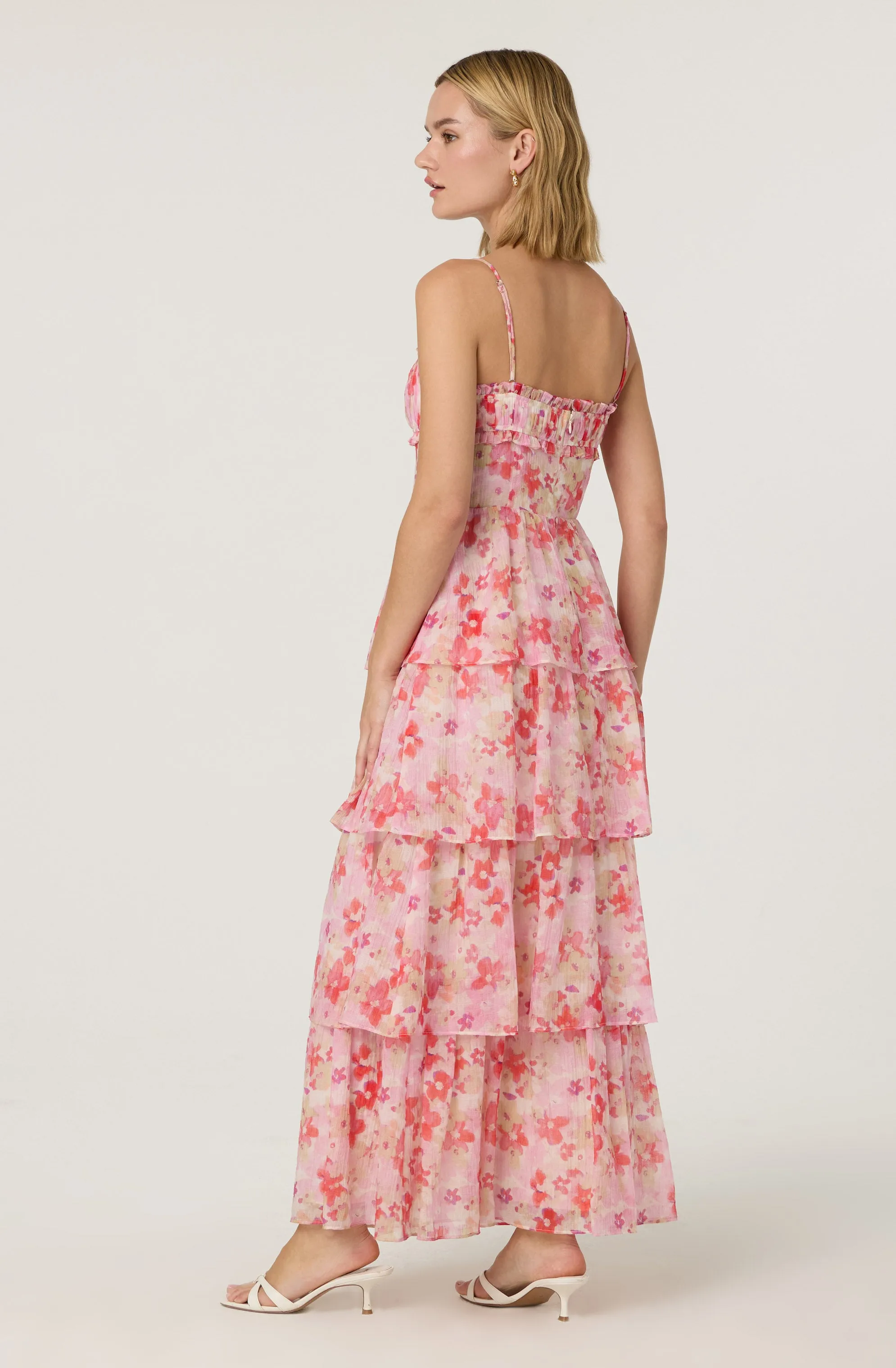 Customer Favorite Vonnessa Pleated Tiered Maxi Dress  Limited Availability!