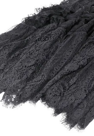 Dark In Love - Gothic Noble Romantic Lace Hi Low Black - Dress