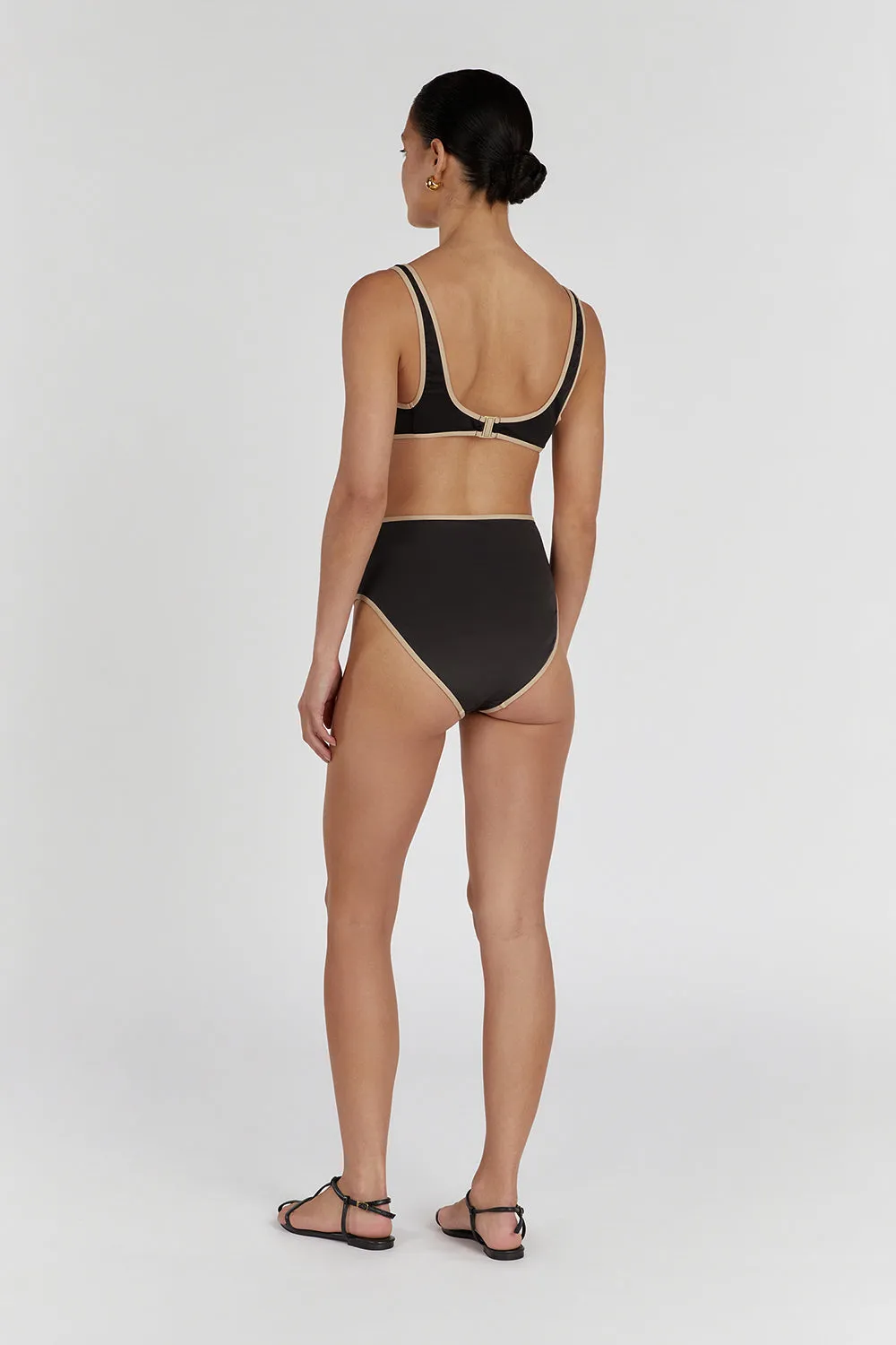 Dissh BAILEY BLACK CONTRAST WAIST BRIEF