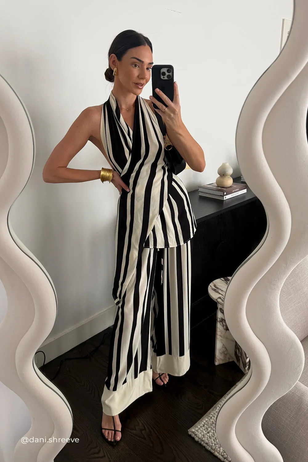 Dissh BEAU BLACK STRIPE PANT