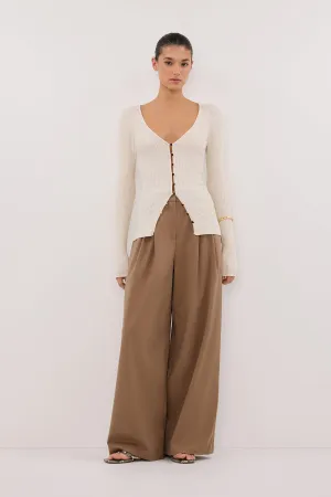 Dissh BLAIR NATURAL LONG SLEEVE KNIT TOP
