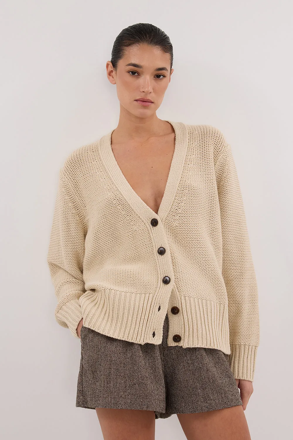 Dissh HUGO CLAY KNIT CARDIGAN