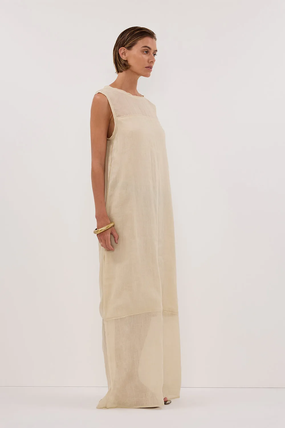 Dissh KAI PLASTER RAMIE SHELL MIDI DRESS