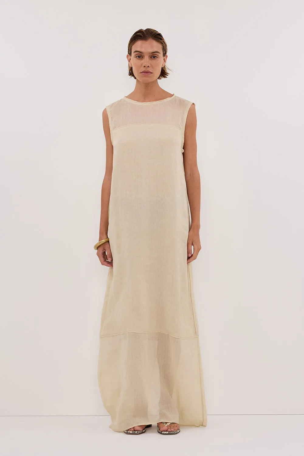 Dissh KAI PLASTER RAMIE SHELL MIDI DRESS