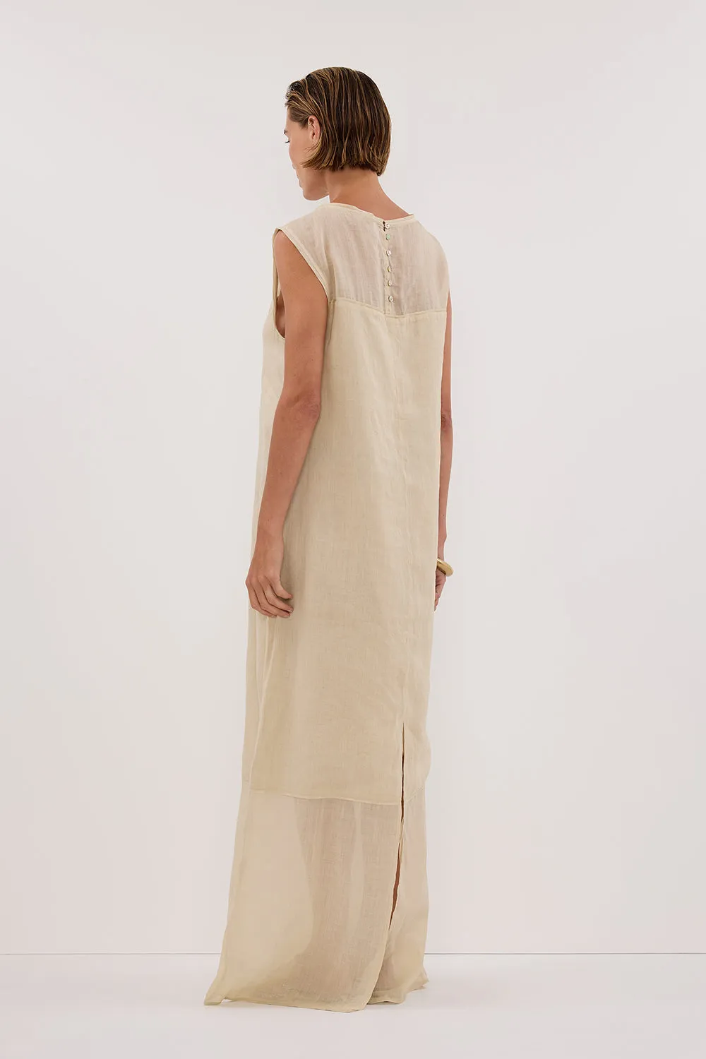 Dissh KAI PLASTER RAMIE SHELL MIDI DRESS