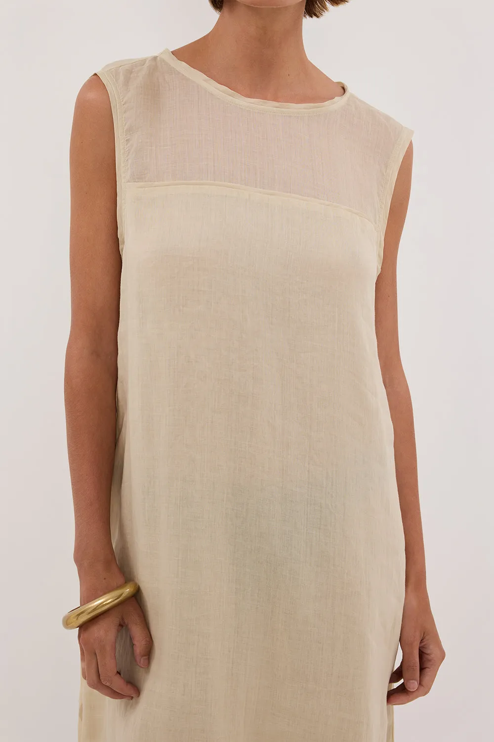 Dissh KAI PLASTER RAMIE SHELL MIDI DRESS