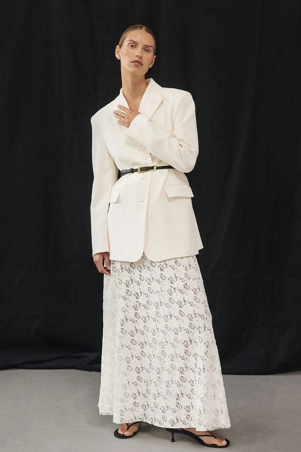 Dissh LIV CREAM BOYFRIEND BLAZER