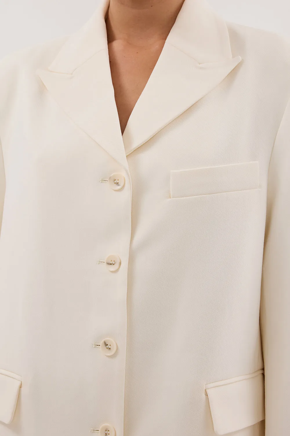 Dissh LIV CREAM BOYFRIEND BLAZER