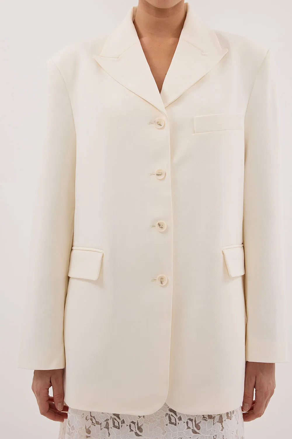 Dissh LIV CREAM BOYFRIEND BLAZER