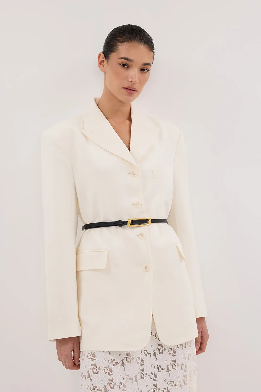 Dissh LIV CREAM BOYFRIEND BLAZER