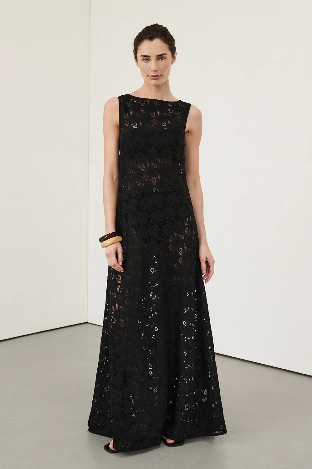 Dissh LOULA BLACK LACE MIDI DRESS