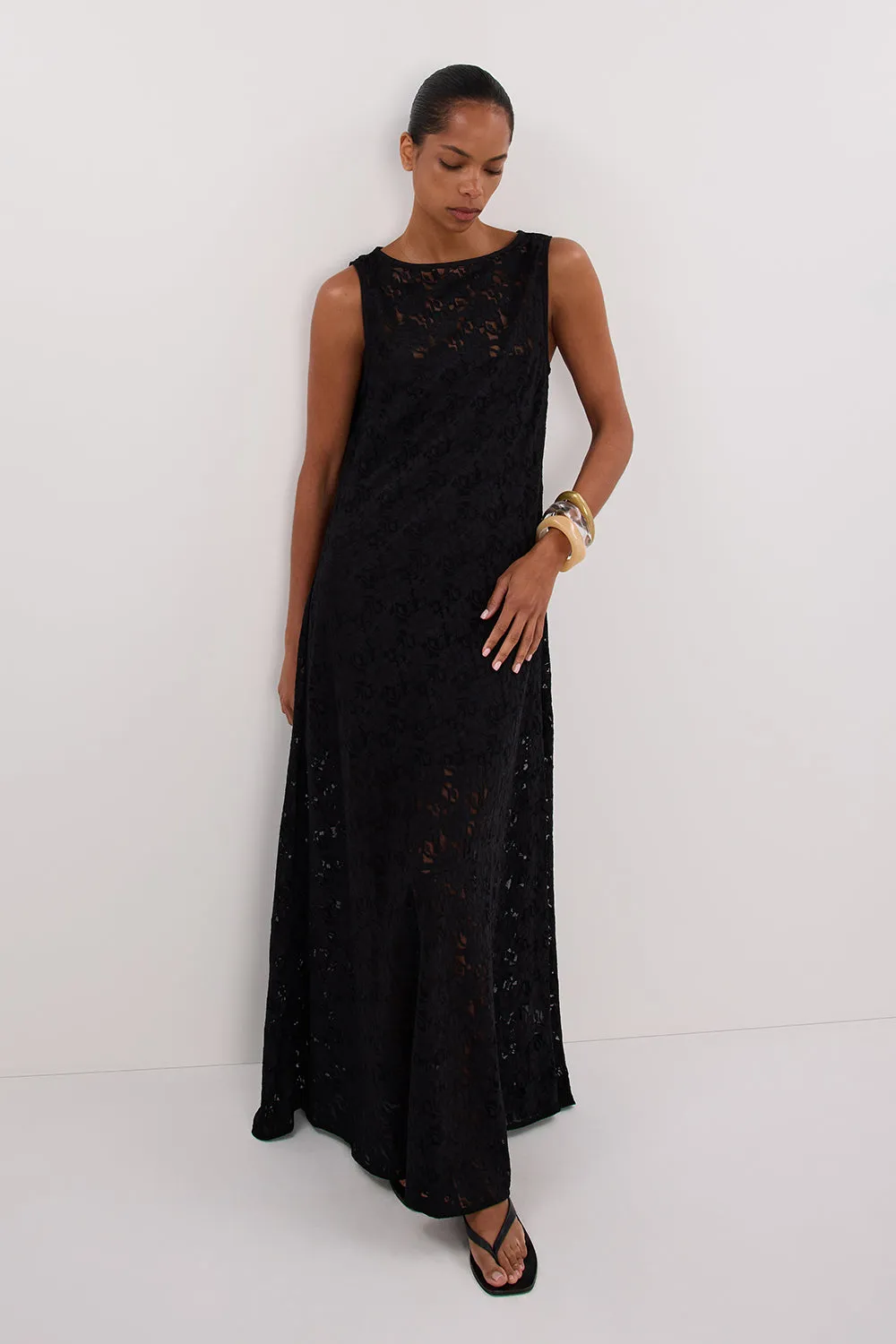 Dissh LOULA BLACK LACE MIDI DRESS