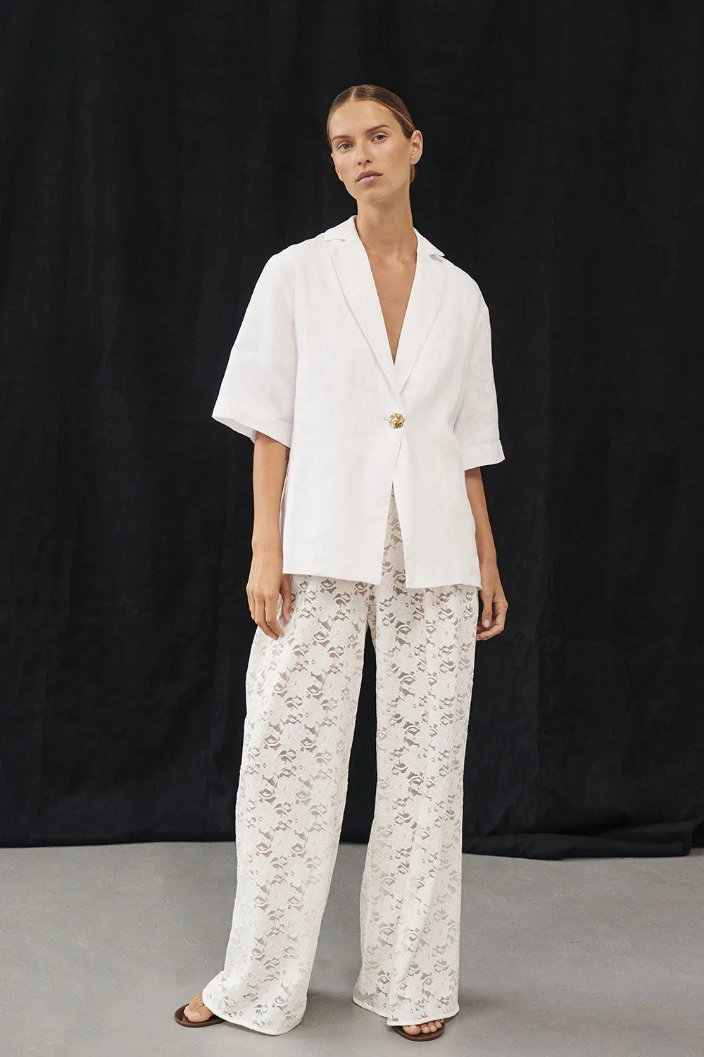 Dissh LOULA WHITE LACE PANT