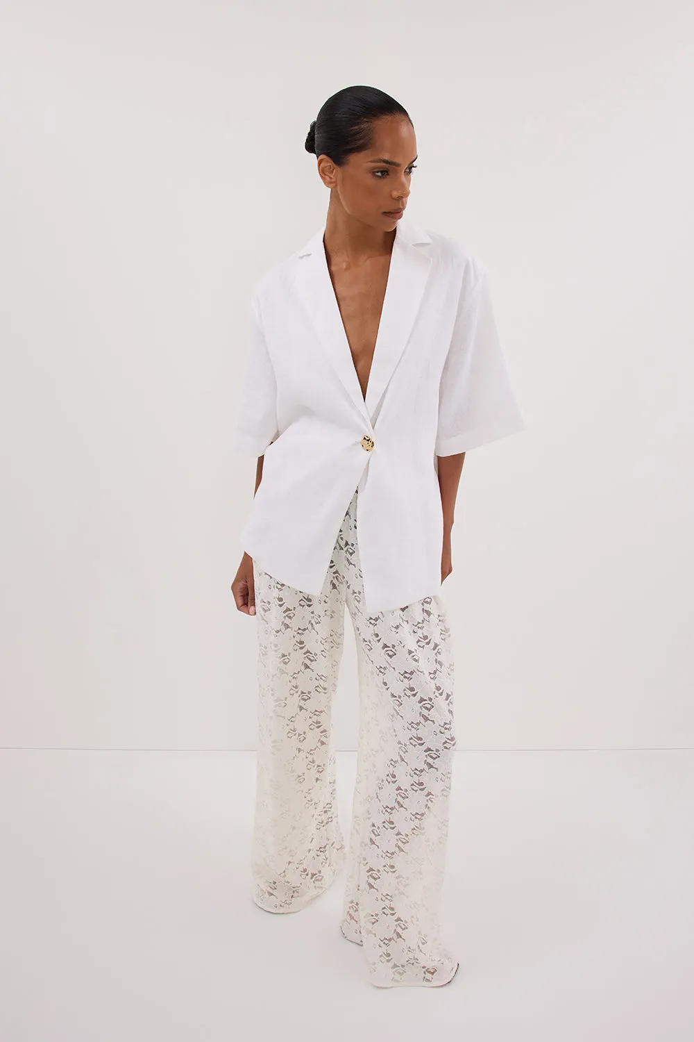 Dissh LOULA WHITE LACE PANT
