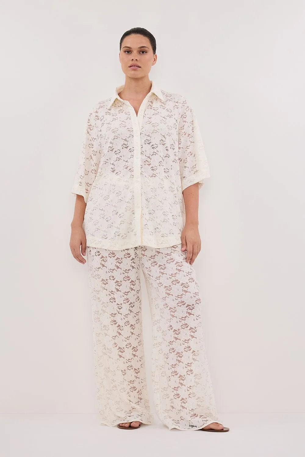 Dissh LOULA WHITE LACE PANT