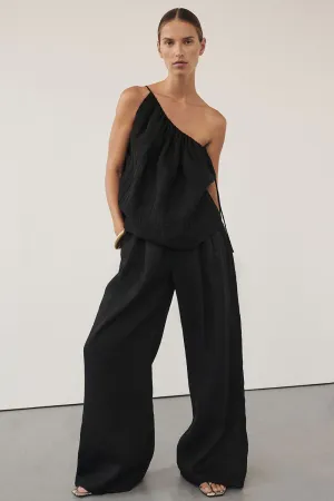 Dissh TAHITI BLACK ONE SHOULDER TOP