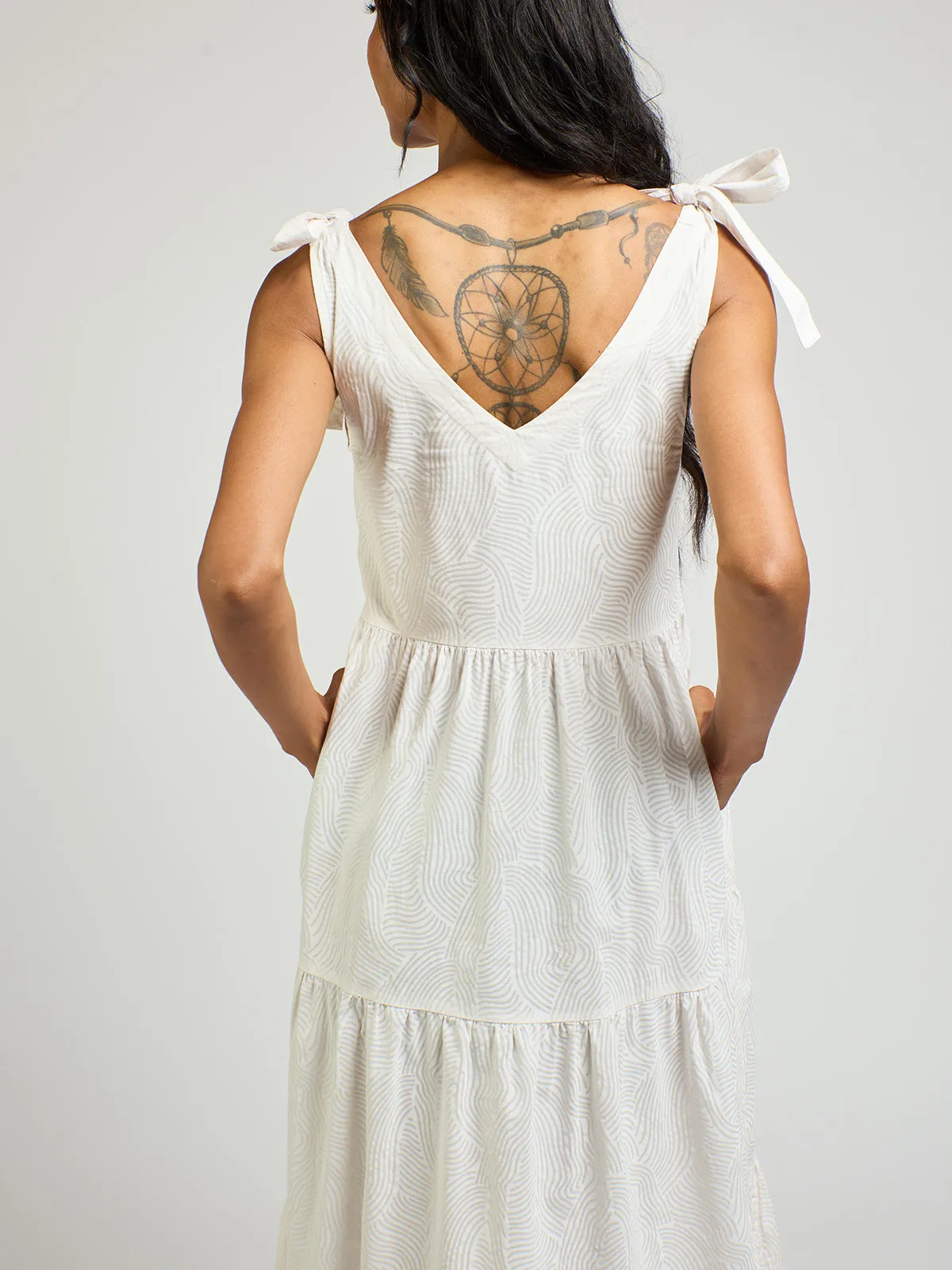 Doorbuster Lorelei Dress - White Waves  Going Fast!