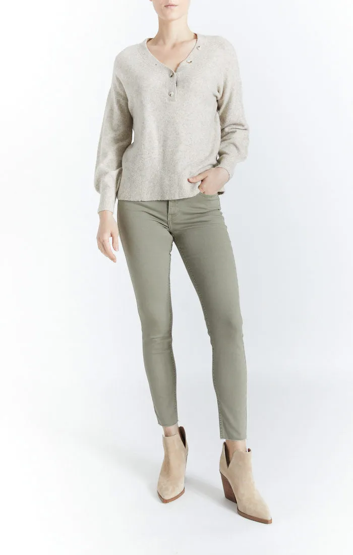 Editors Choice Button Neck Henley by Oat New York  Almost Gone!