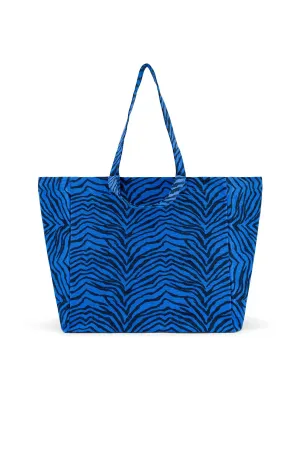 Elisa Zebra Tote Bag (Blue)