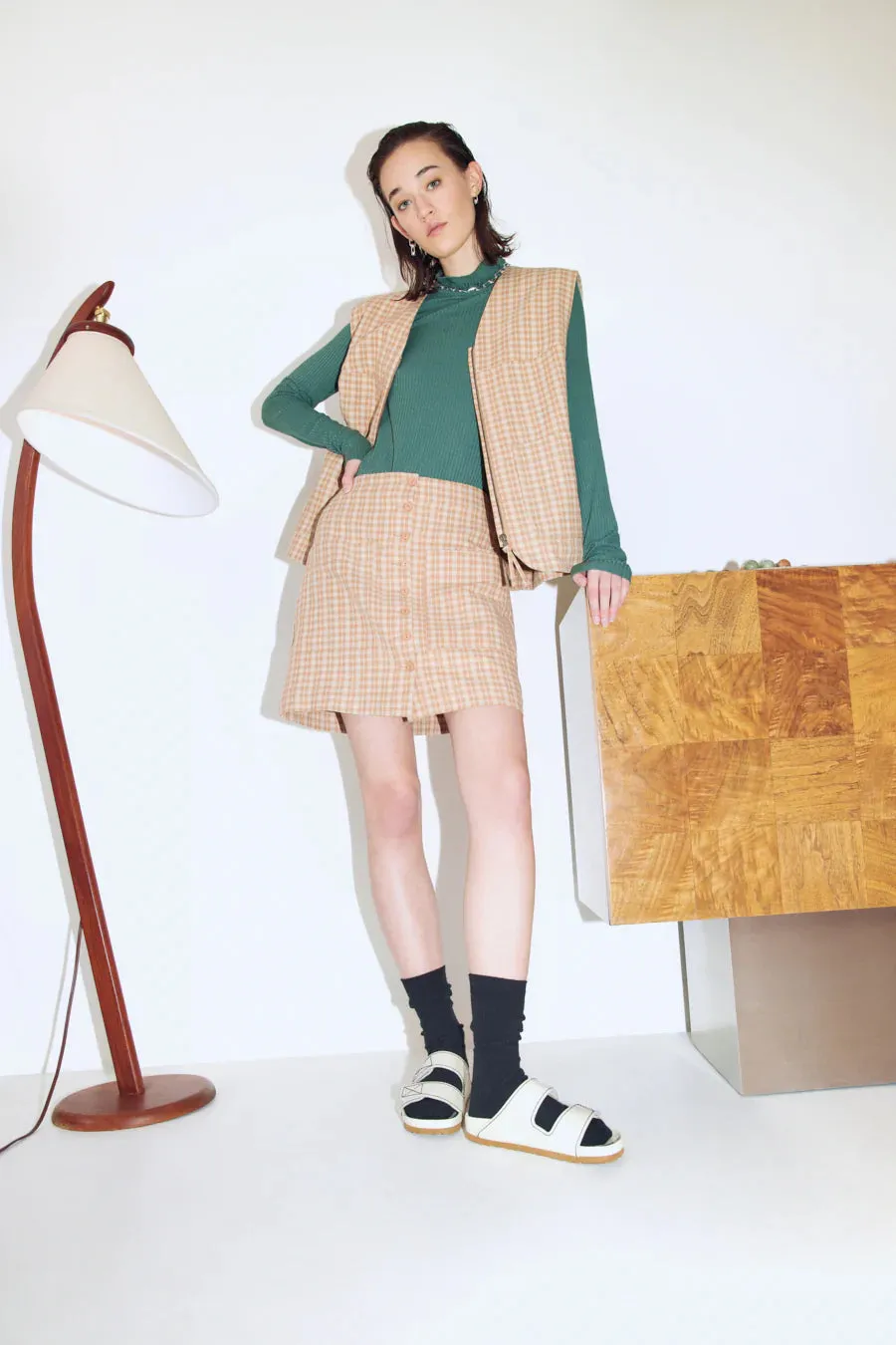 EVE GRAVEL - MIRO SKIRT - CAPPUCCINO/ALMOND - FW22/23