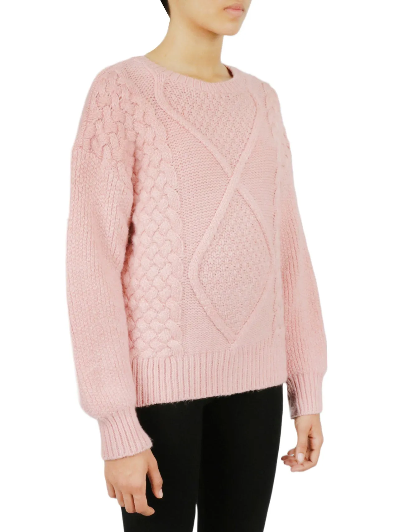 Exclusive Cable Knit Cropped Pullover Sweater  Limited Stock!