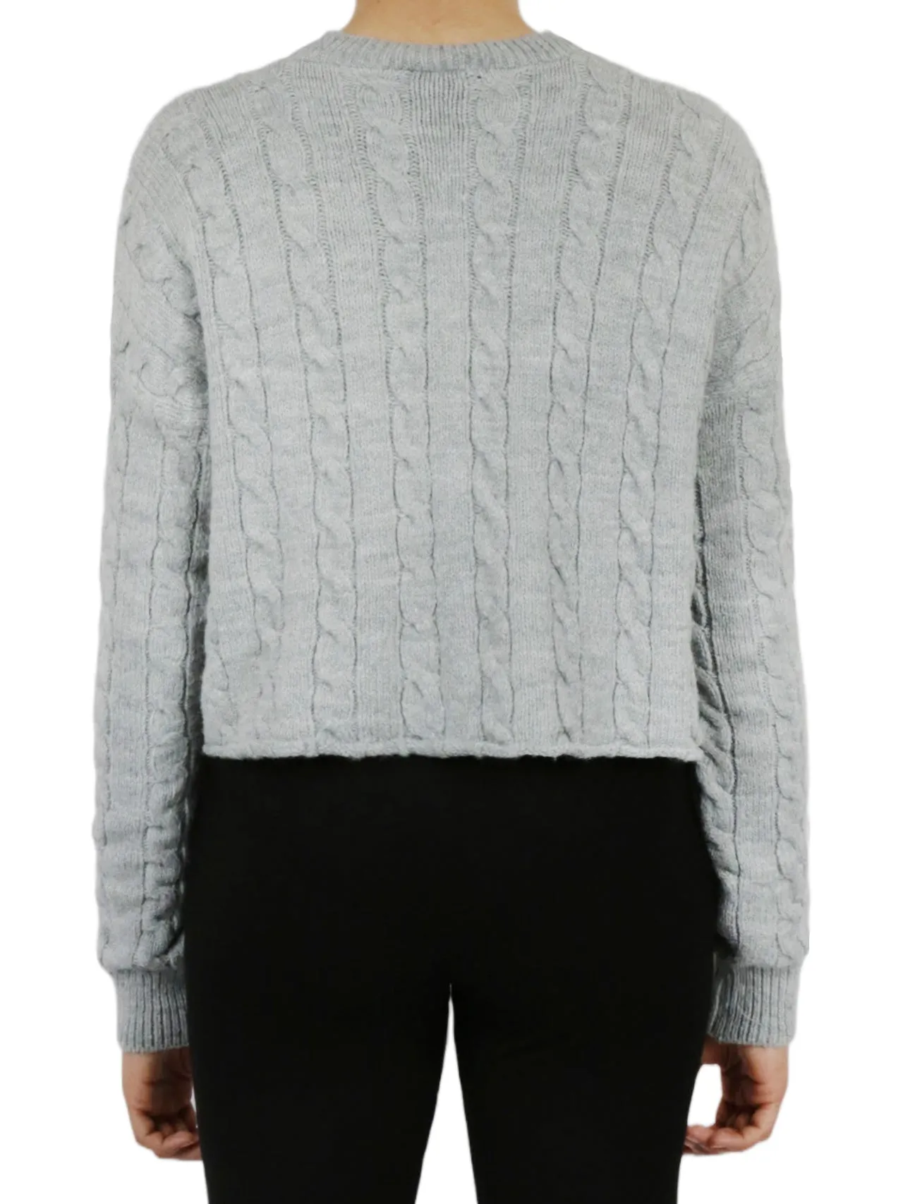 Exclusive Cable Knit Cropped Pullover Sweater  Limited Stock!
