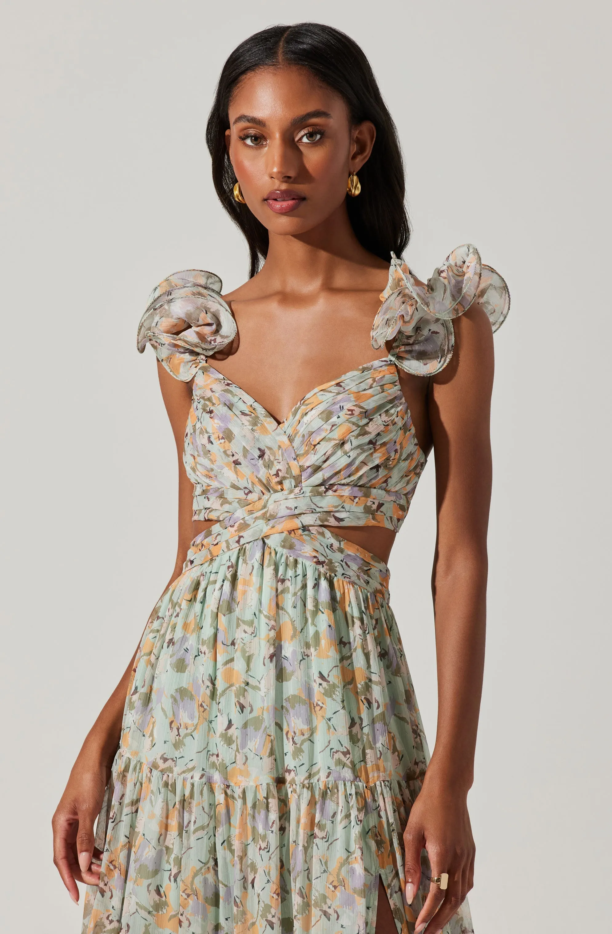 Exclusive Fritillaria Floral Maxi Dress  Last Few Pieces!