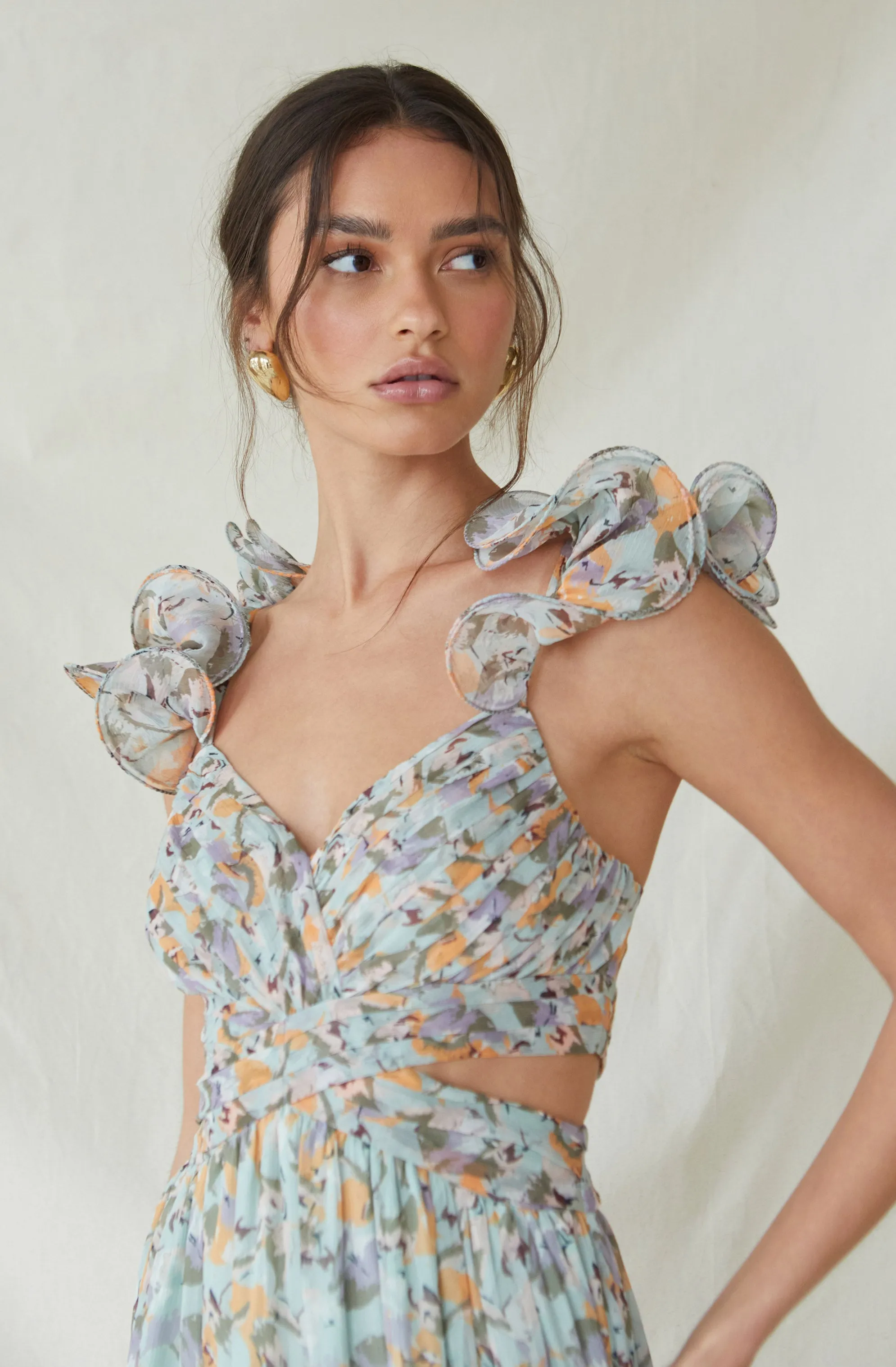 Exclusive Fritillaria Floral Maxi Dress  Last Few Pieces!
