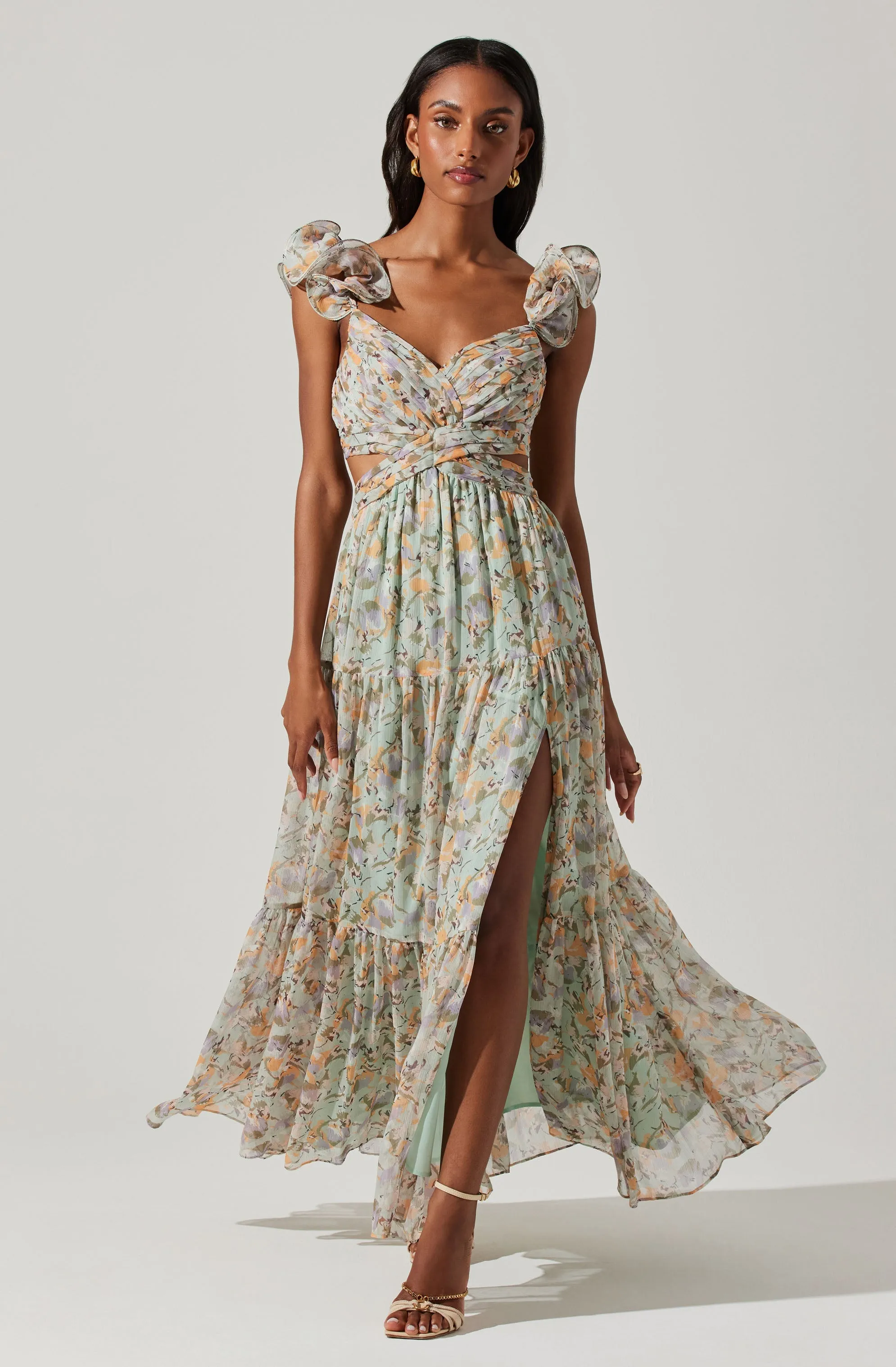 Exclusive Fritillaria Floral Maxi Dress  Last Few Pieces!