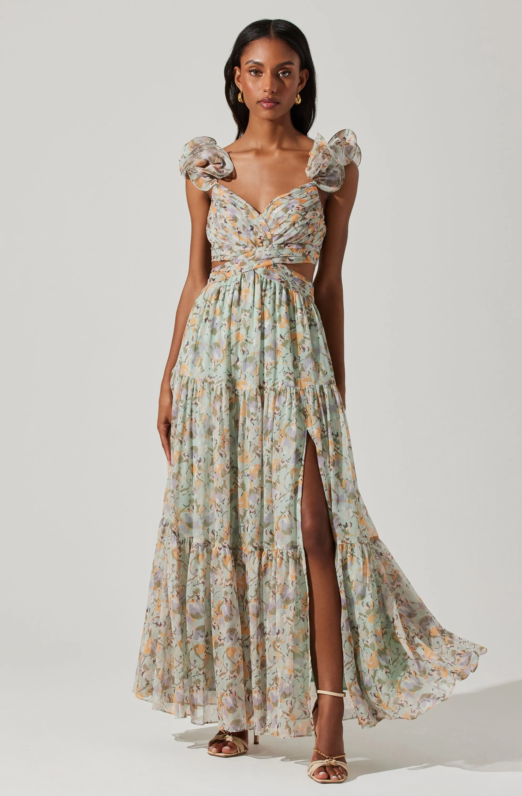 Exclusive Fritillaria Floral Maxi Dress  Last Few Pieces!