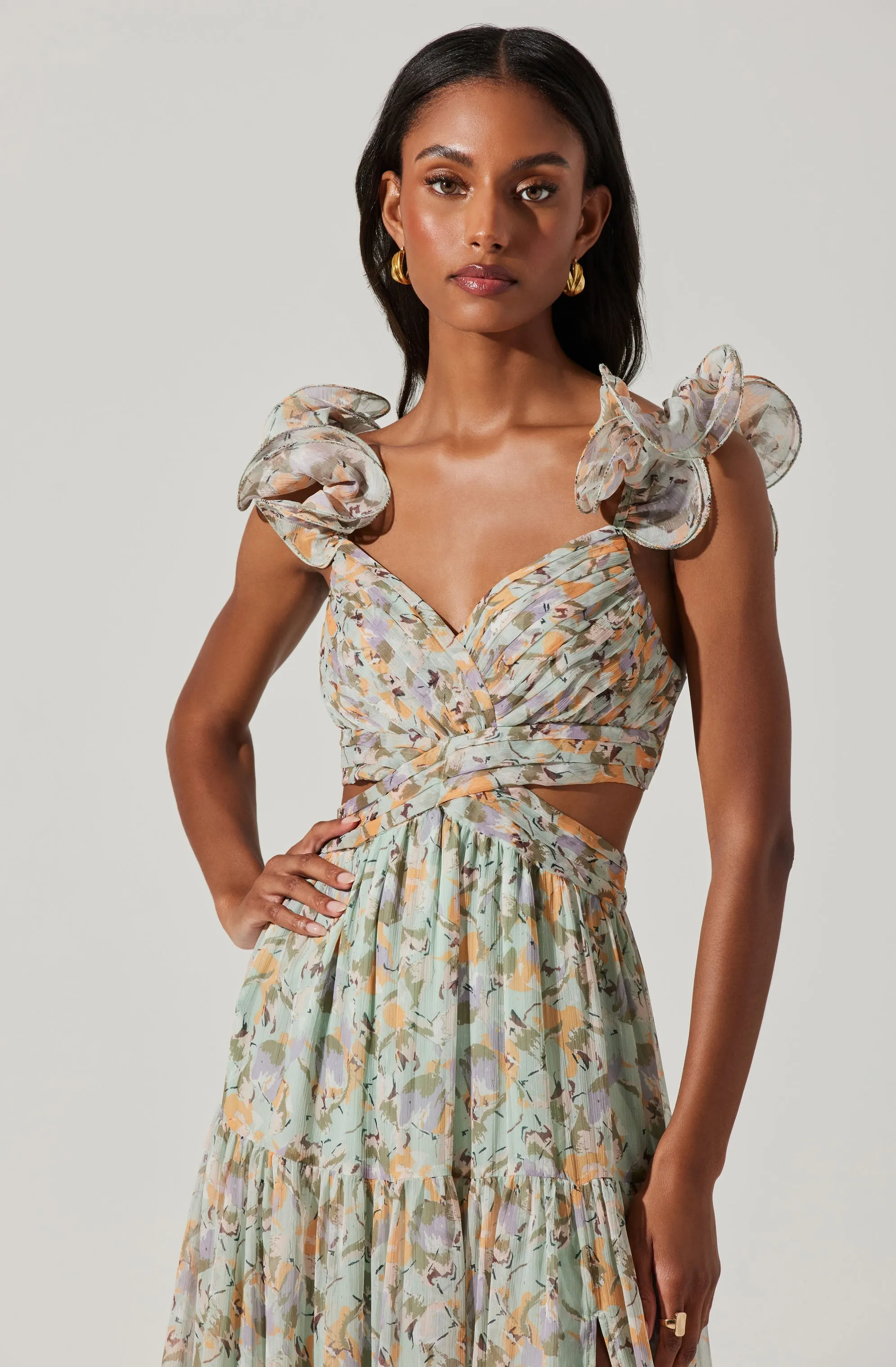 Exclusive Fritillaria Floral Maxi Dress  Last Few Pieces!