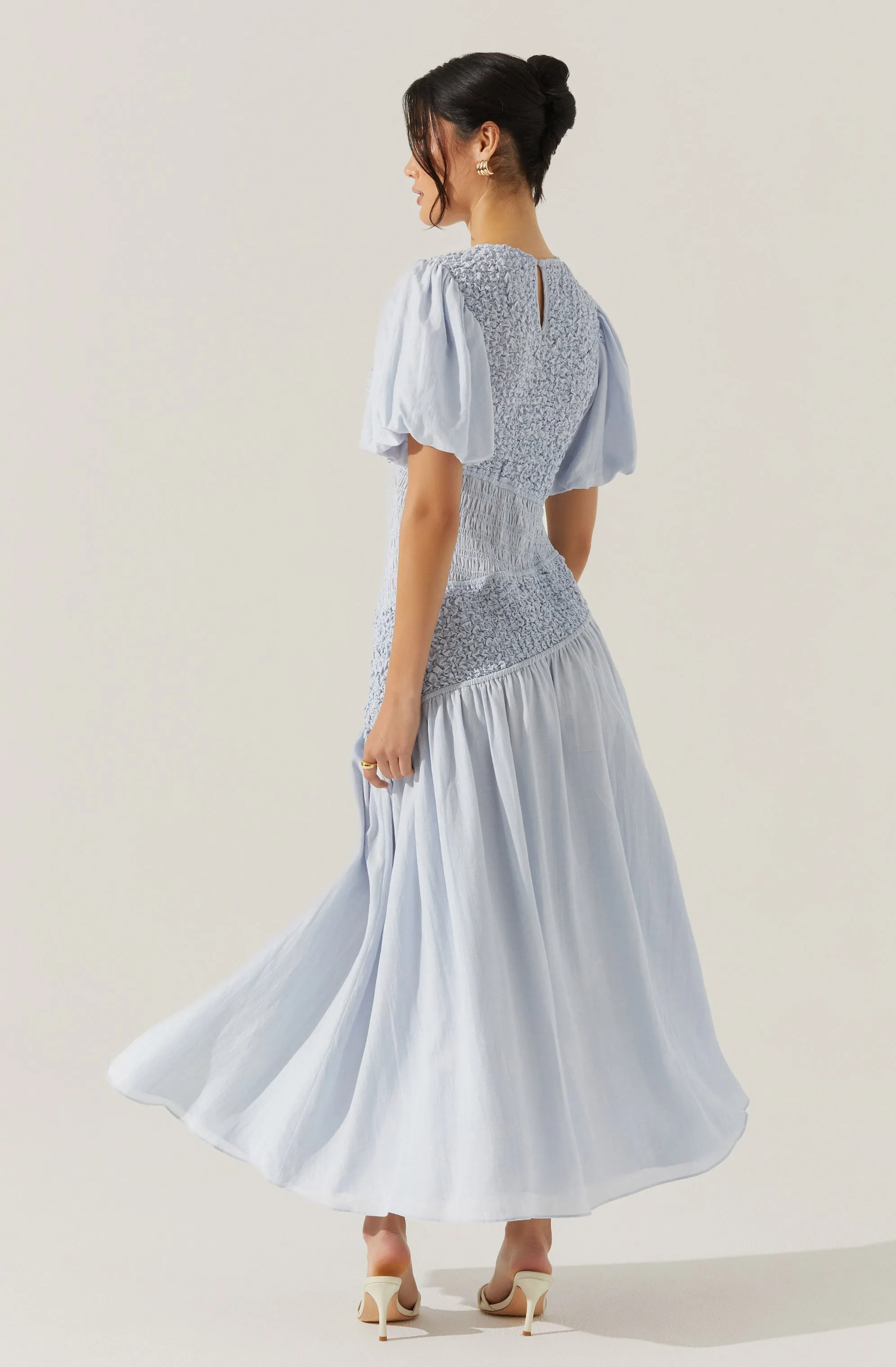 Exclusive Theoni Smocked Asymmetric Dress  Stylish & Comfortable