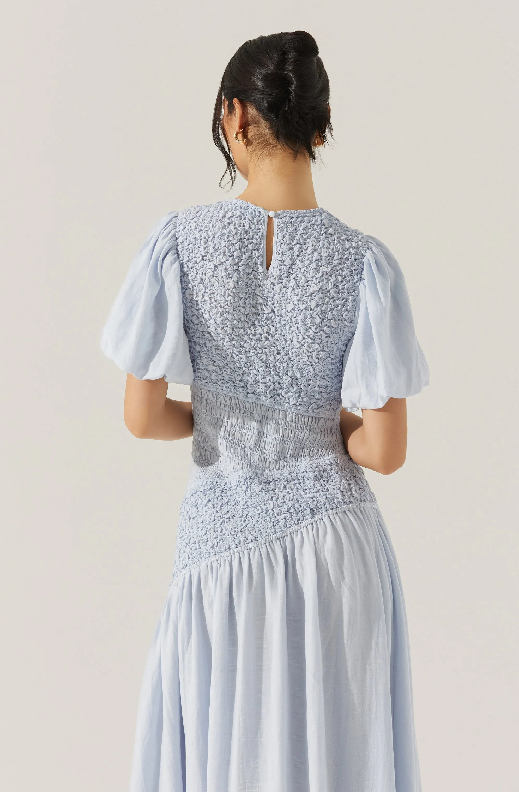 Exclusive Theoni Smocked Asymmetric Dress  Stylish & Comfortable