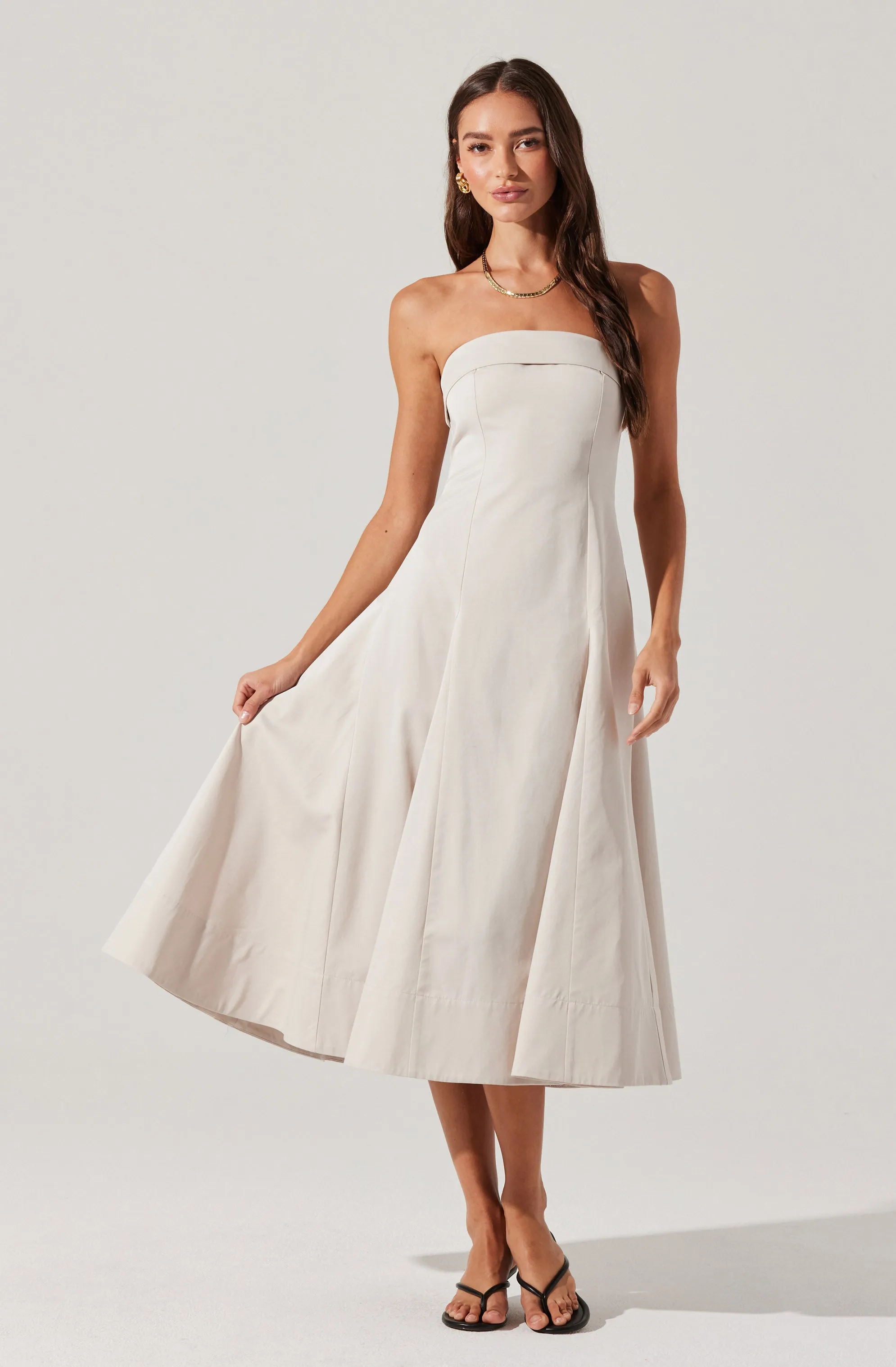 Final Few Ayeri Strapless Midi Dress  Almost Gone!