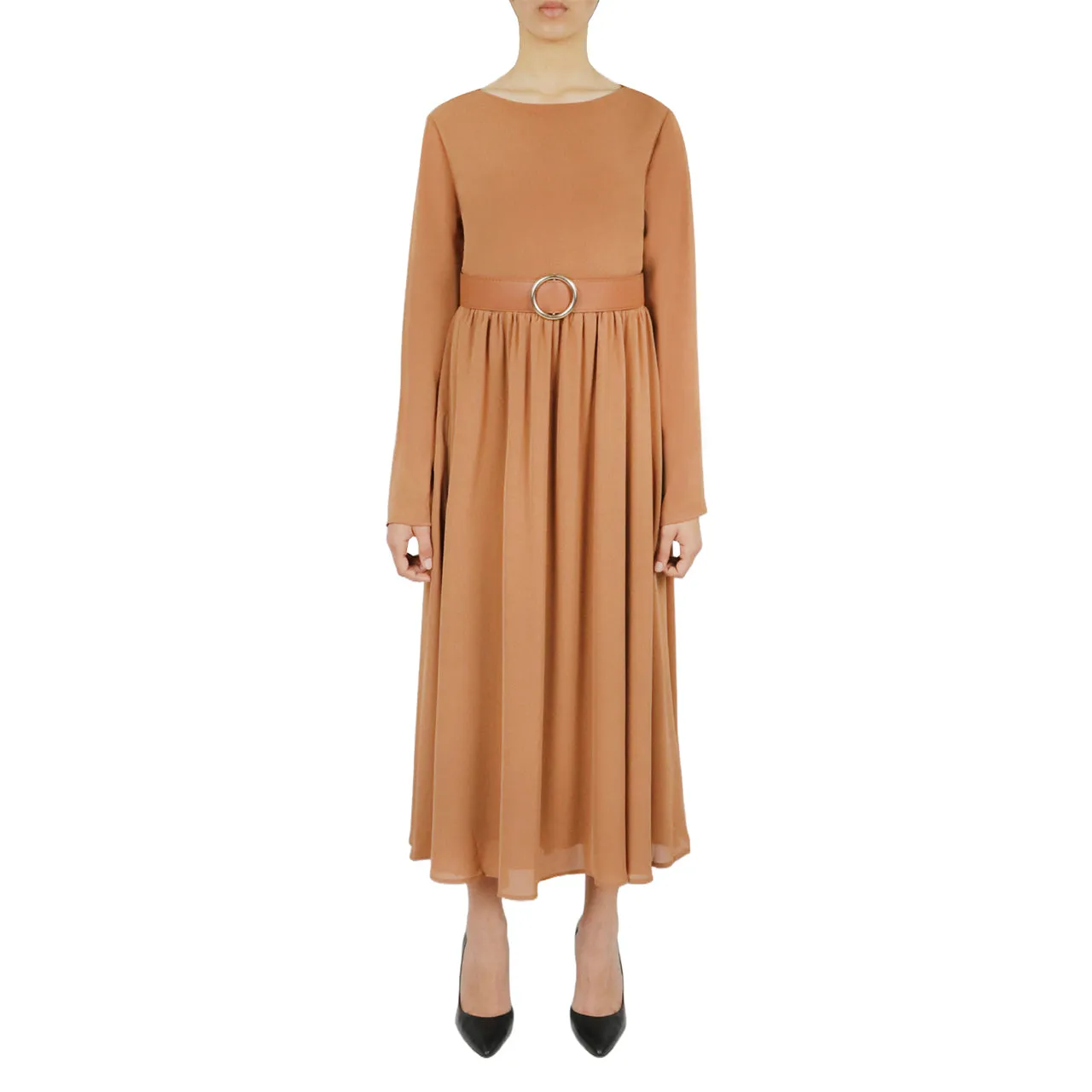 Final Few Belted Long Sleeve Dress  Stylish & Comfortable