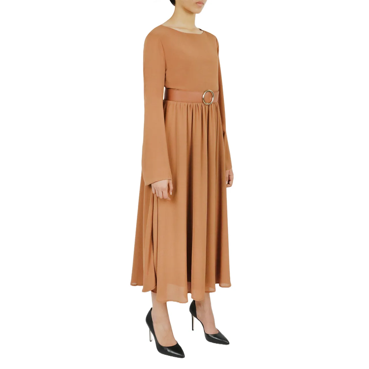 Final Few Belted Long Sleeve Dress  Stylish & Comfortable