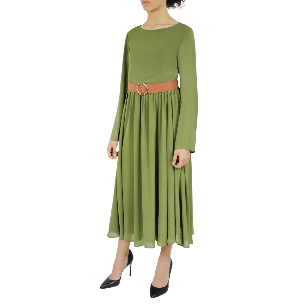 Final Few Belted Long Sleeve Dress  Stylish & Comfortable