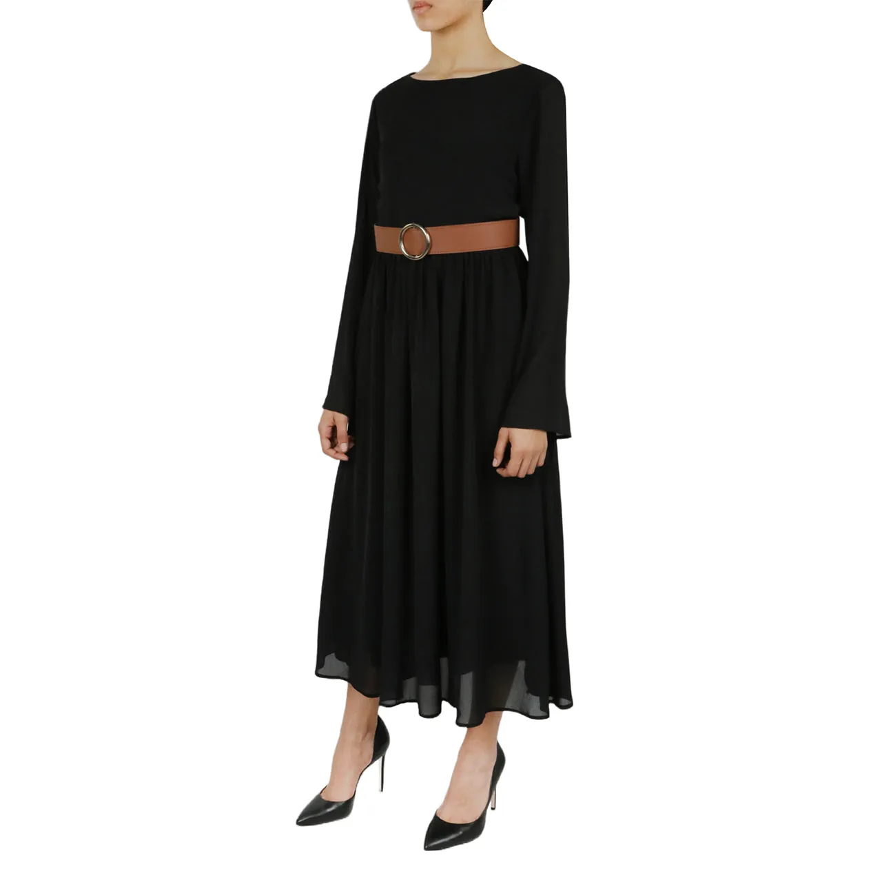 Final Few Belted Long Sleeve Dress  Stylish & Comfortable