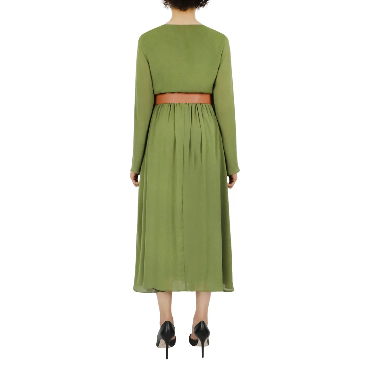 Final Few Belted Long Sleeve Dress  Stylish & Comfortable