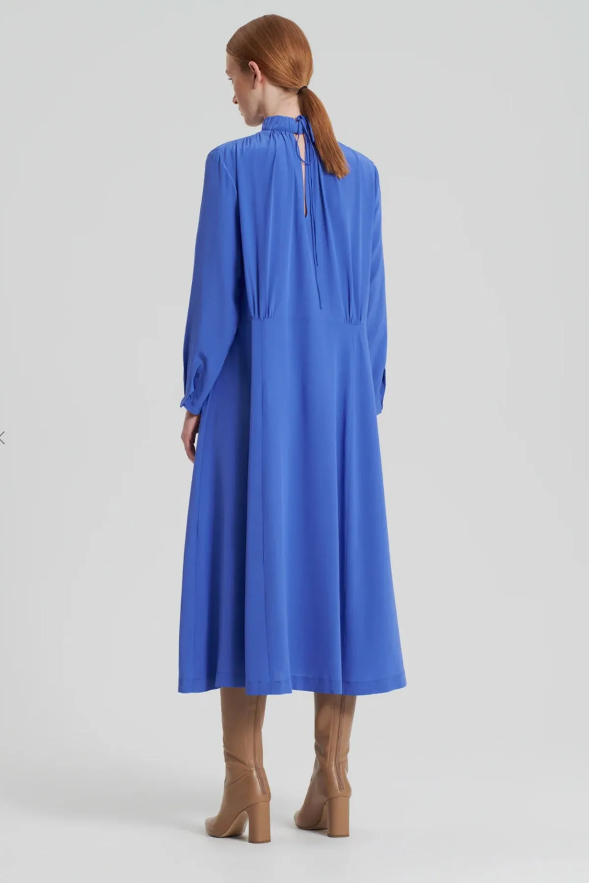 FINAL SALE: Silk Gather Neck Dress by Scanlan Theodore