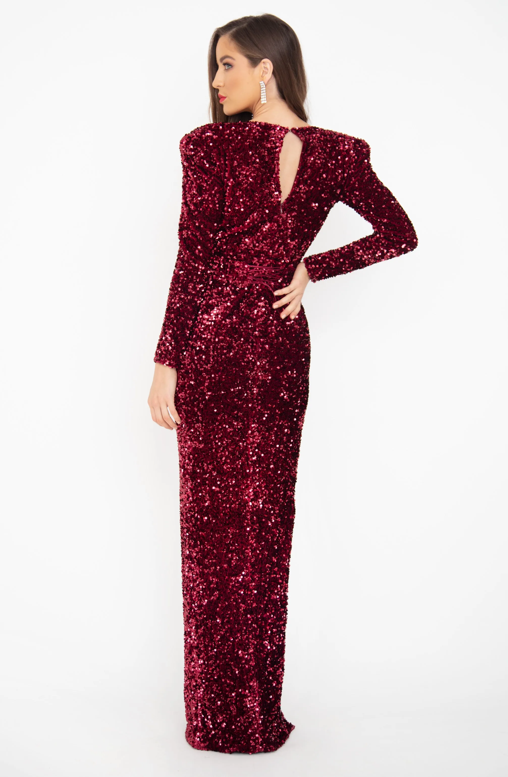 Fire Fox Sequin Gown by Lia Stublla