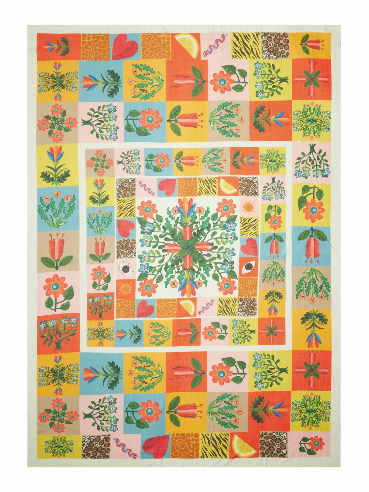 FRANCO FERRARI - COTTON SILK SCARF IN MEXICO 135X190