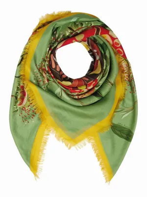 FRANCO FERRARI - DILETTO COTTON SILK SCARF IN BUTTERFLIES 135CM
