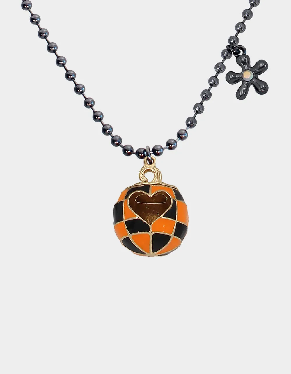 GHOUL FRIENDS PUMPKIN PENDANT ORANGE Betsey Johnson