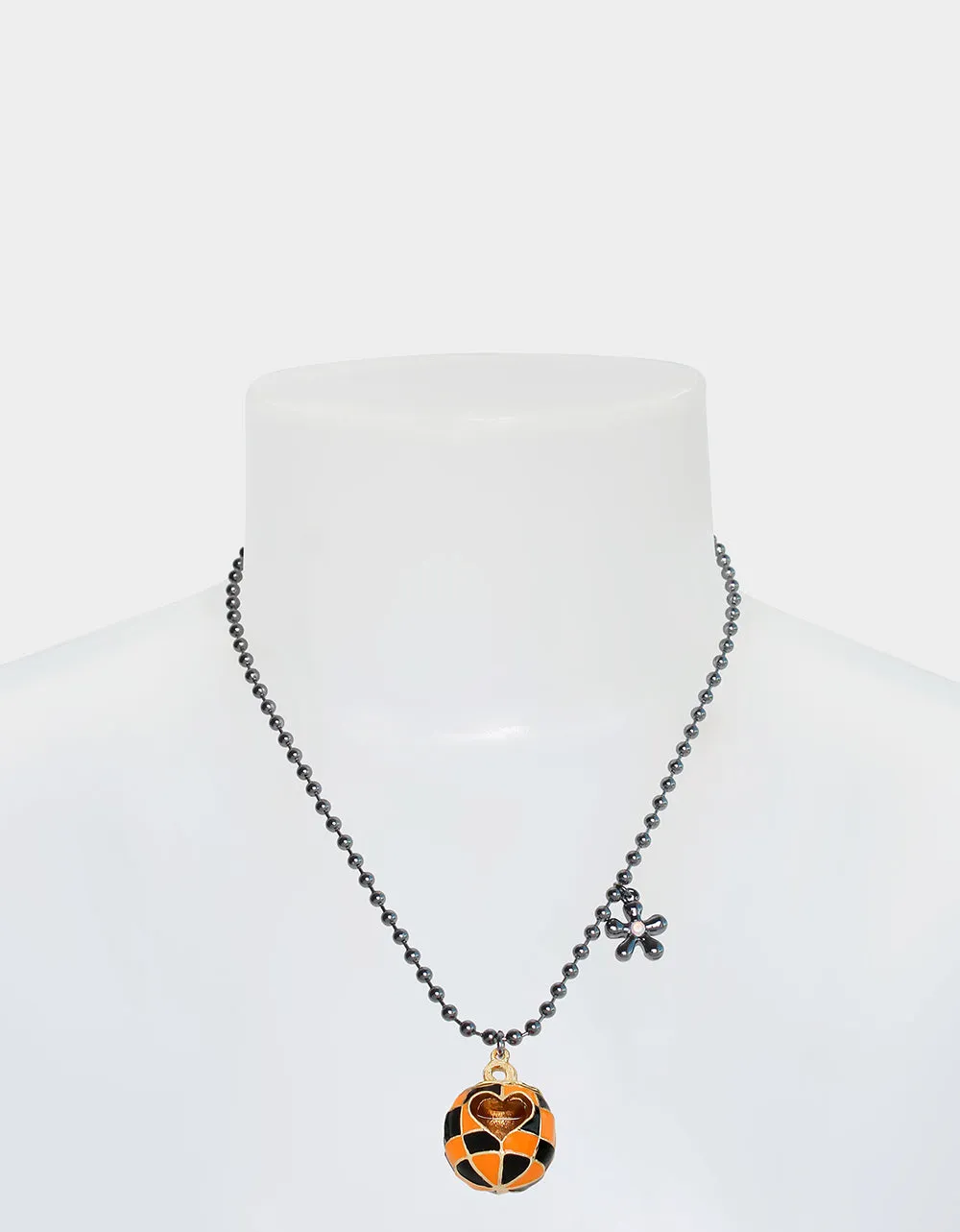 GHOUL FRIENDS PUMPKIN PENDANT ORANGE Betsey Johnson