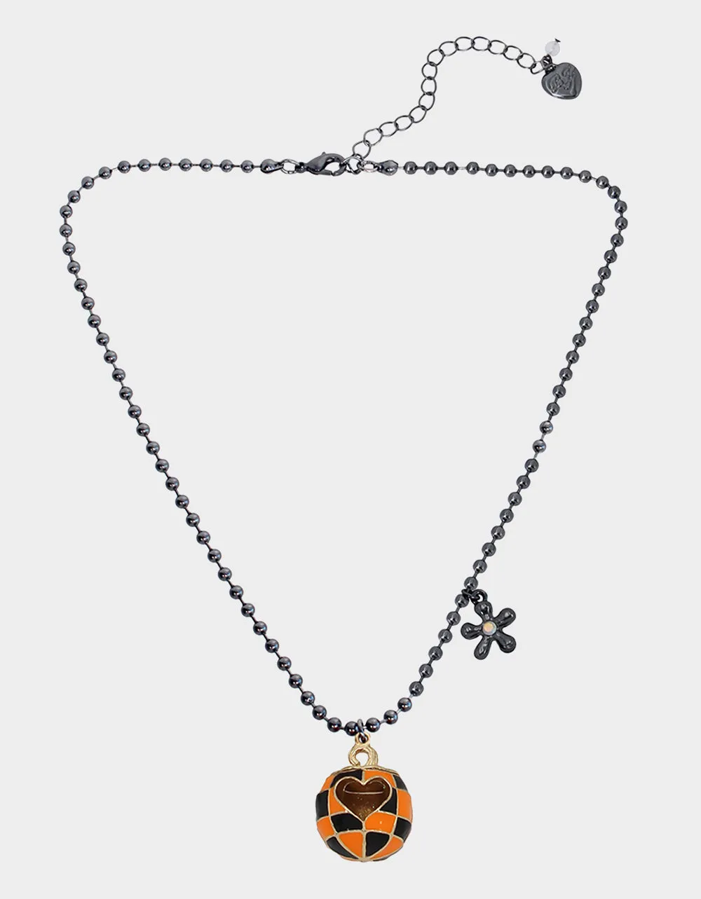 GHOUL FRIENDS PUMPKIN PENDANT ORANGE Betsey Johnson