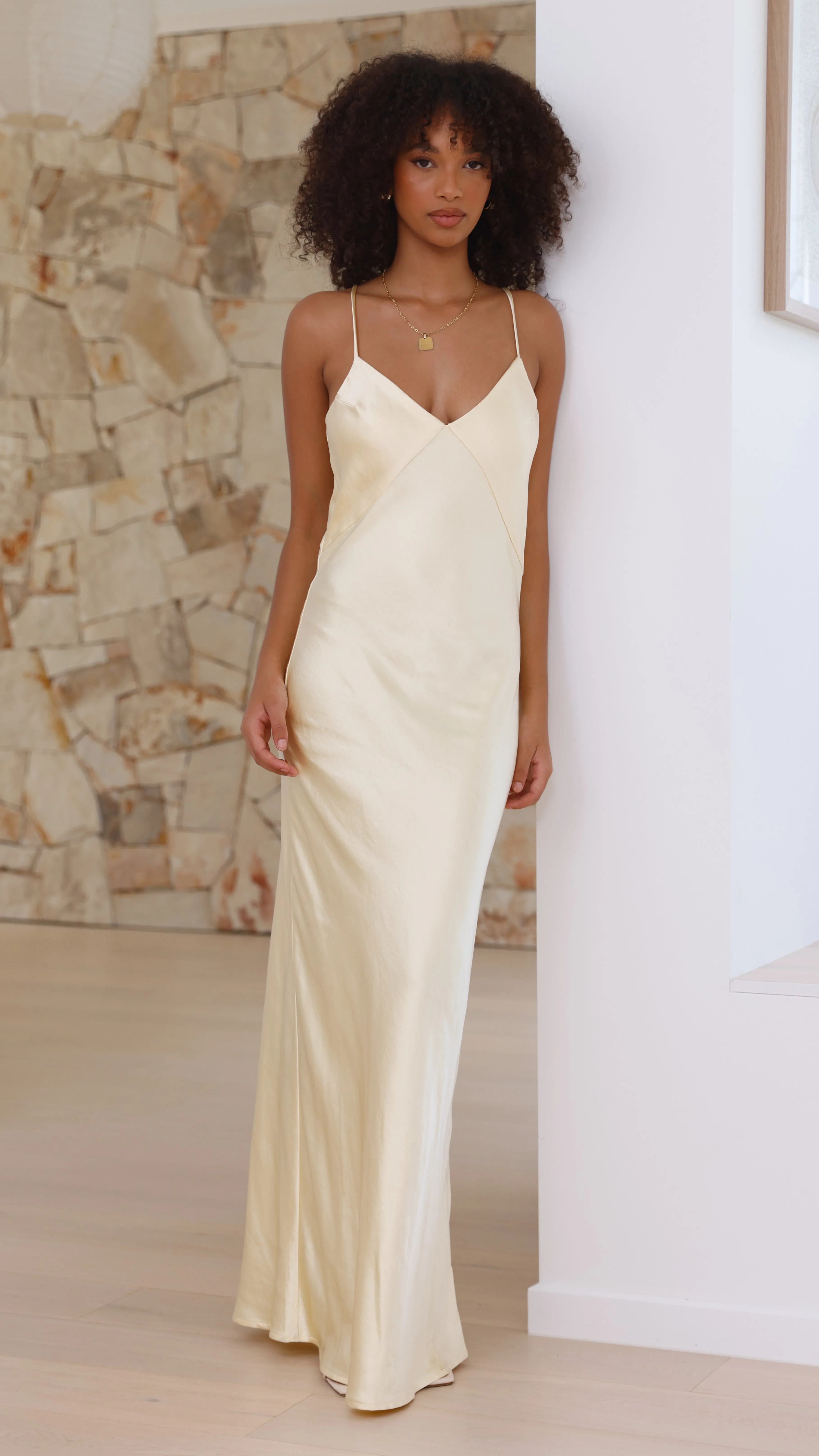 Gisella Maxi Dress - Yellow Billy J